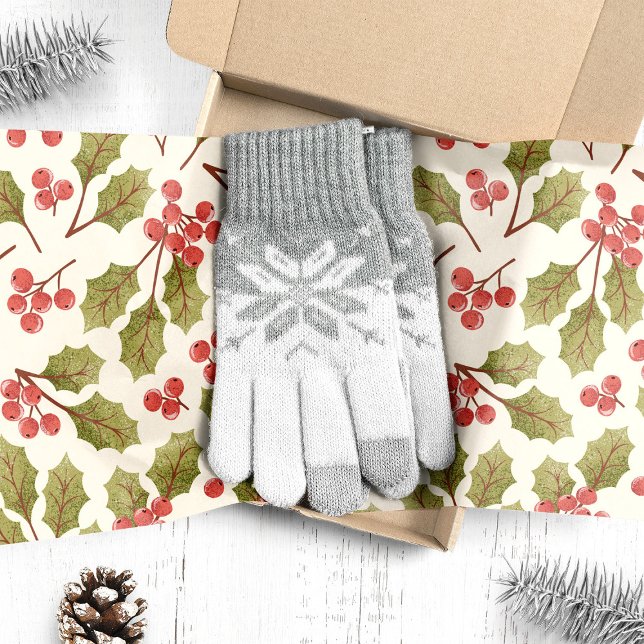 Vintag Holly Watercolor Seidenpapier (Von Creator hochgeladen)