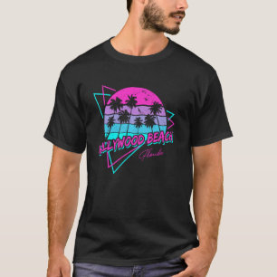 Vintag Hollywood Beach Florida Beach Palm Trees T-Shirt
