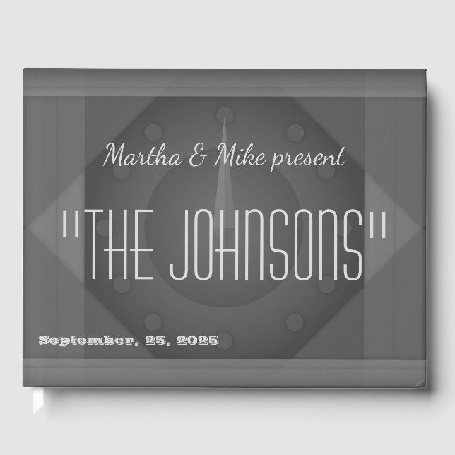 Vintag Hollywood Movie Title Wedding Guest Book Gästebuch (Vorderseite)