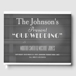 Vintag Hollywood Movie Title Wedding Guest Book Gästebuch