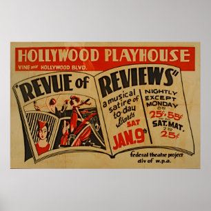 Vintag Hollywood Playhouse Music Poster