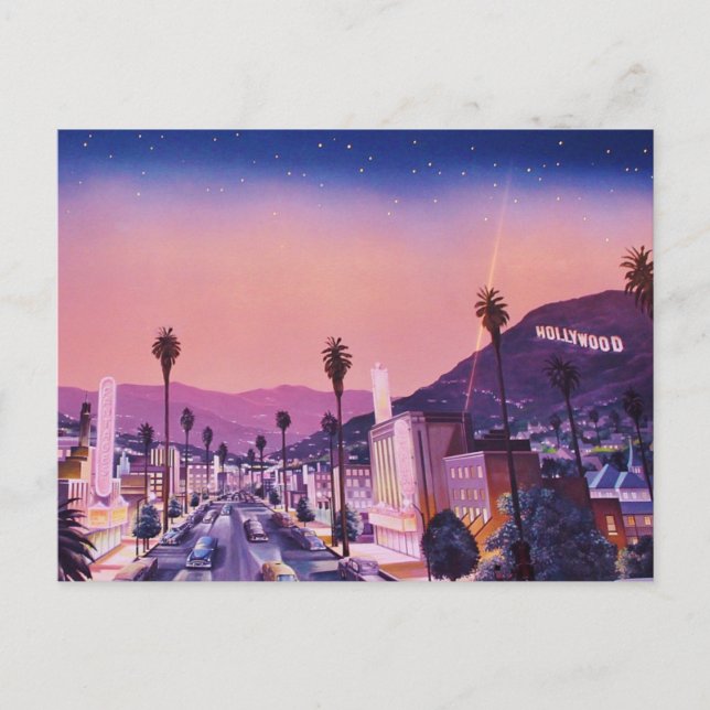 Vintag Hollywood Postcard Postkarte (Vorderseite)