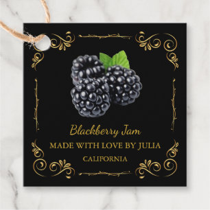 Vintag Homemade BlackBerry Jam Square Hang Tag Geschenkanhänger