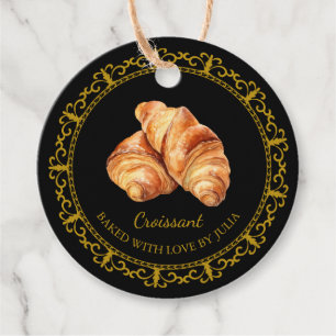 Vintag Homemade Croissant Hang Tag Geschenkanhänger