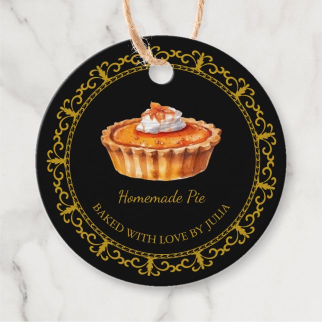 Vintag Homemade Pie Hang Tag Geschenkanhänger (Vorderseite)