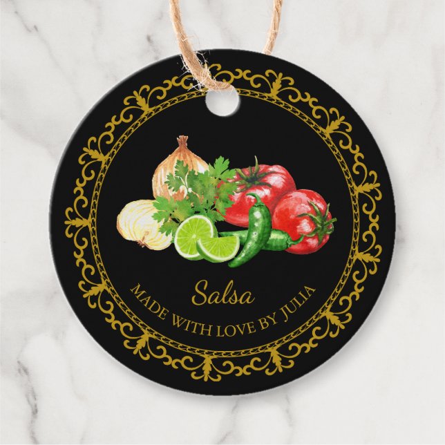 Vintag Homemade Salsa Hang Tag Geschenkanhänger (Vorderseite)