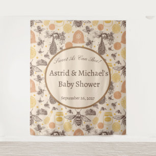 Vintag Honey Bumblebee Baby Dusche Wandteppich