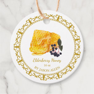 Vintag Honeycomb Elderberry Honey Hang Tag Geschenkanhänger