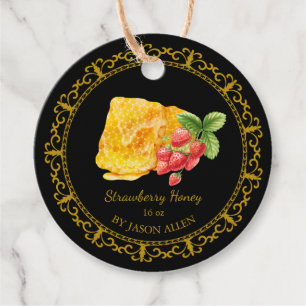 Vintag Honeycomb Strawberry Honey Hang Tag Geschenkanhänger