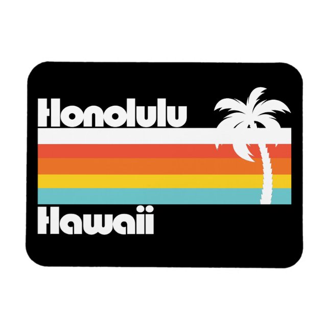 Vintag Honolulu Hawaii Magnet (Horizontal)