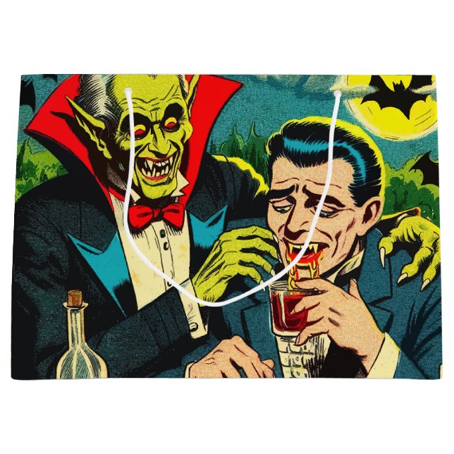 Vintag Horror Vampire Comicen Große Geschenktüte (Vorderseite)