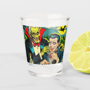 Vintag Horror Vampire Comicen Schnapsglas