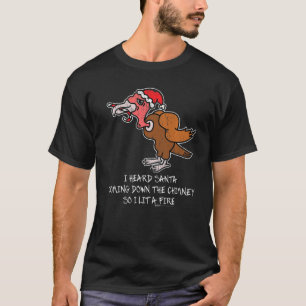 Vintag hörte ich den Weihnachtsmann, der die Türke T-Shirt