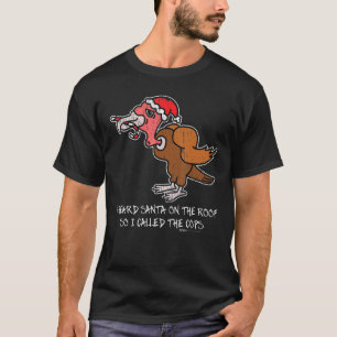 Vintag hörte ich Santa auf dem Dach der Türkei geg T-Shirt