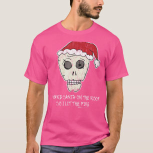 Vintag hörte ich Santa auf dem Dach gegen Chris T-Shirt