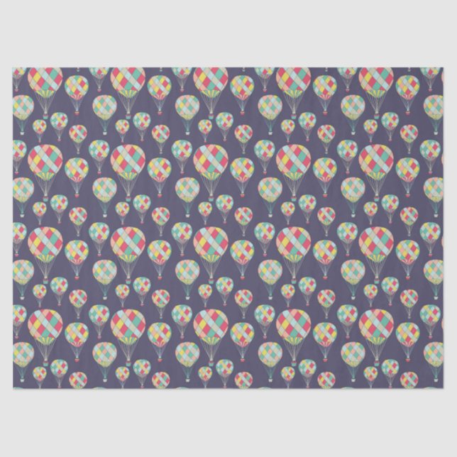 VINTAG HOT AIR BALLOONS SEIDENPAPIER (Vorderseite)