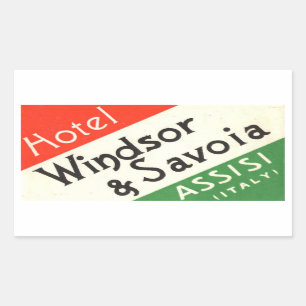 Vintag Hotel- und Reiseaufkleber Rechteckiger Aufkleber