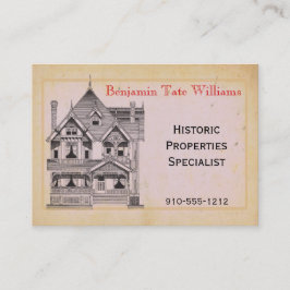Vintag House Real Anwesen Renovation Business Card Visitenkarte