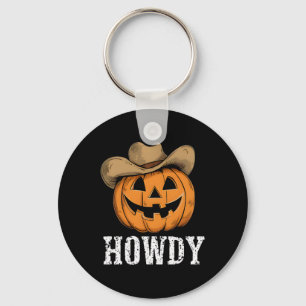 Vintag Howdy Pumpkin Cowboy Western Schlüsselanhänger