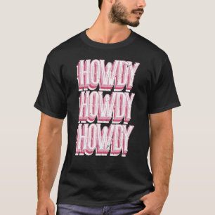 Vintag Howdy Rodeo Cowgirl Western Style Country T-Shirt