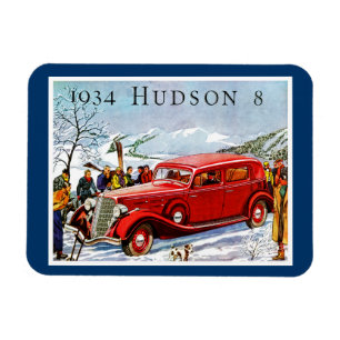 Vintag Hudson Automobile Ad Magnet
