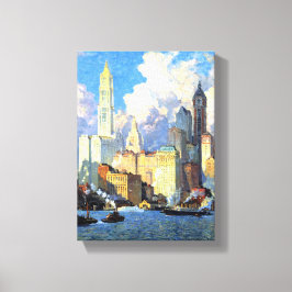 Vintag Hudson River Waterfront Leinwanddruck