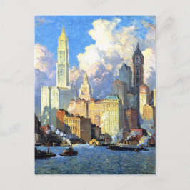 Vintag Hudson River Waterfront Postkarte