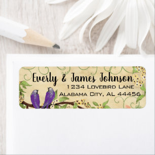 Vintag Humingbird Swirl Weihnachtsadressen Labels