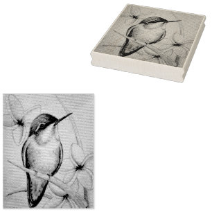 Vintag Hummingbird Nr. 3 Wasserfarben Kunst Gummistempel