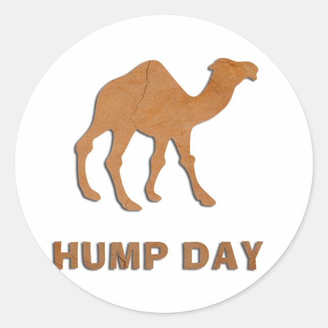 VINTAG HUMP DAY CAMEL RUNDER AUFKLEBER (Vorderseite)