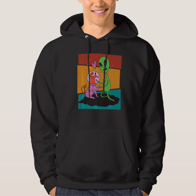 Vintag Hunde Alien Hoodie (Vorderseite)