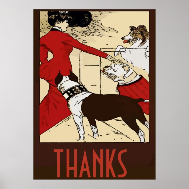 Vintag Hunde-Poster Poster (Vorne)
