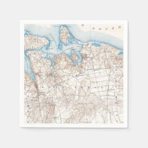 Vintag Huntington Northport Long Island New York Serviette