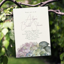 Vintag Hydrangea Blume Einladungen