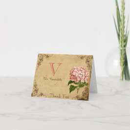 Vintag Hydrangea Wedding Vielen Dank Dankeskarte