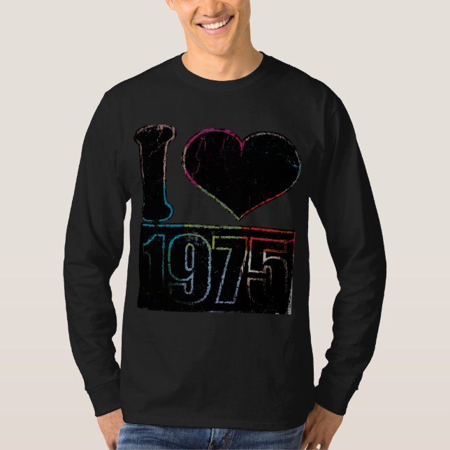 Vintag I Liebe 1975 T - Shirt (Vorderseite)