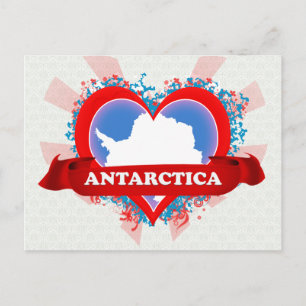Vintag I Liebe Antarktis Postkarte