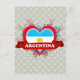 Vintag I Liebe Argentinien Postkarte