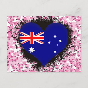 Vintag I Liebe Australien Postkarte