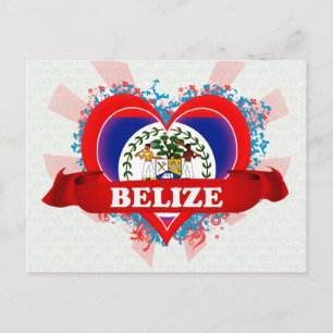 Vintag I Liebe Belize Postkarte