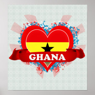 Vintag I Liebe Ghana Poster