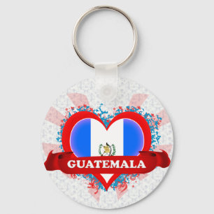 Vintag I Liebe Guatemala Schlüsselanhänger