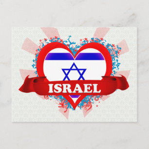 Vintag I Liebe Israel Postkarte