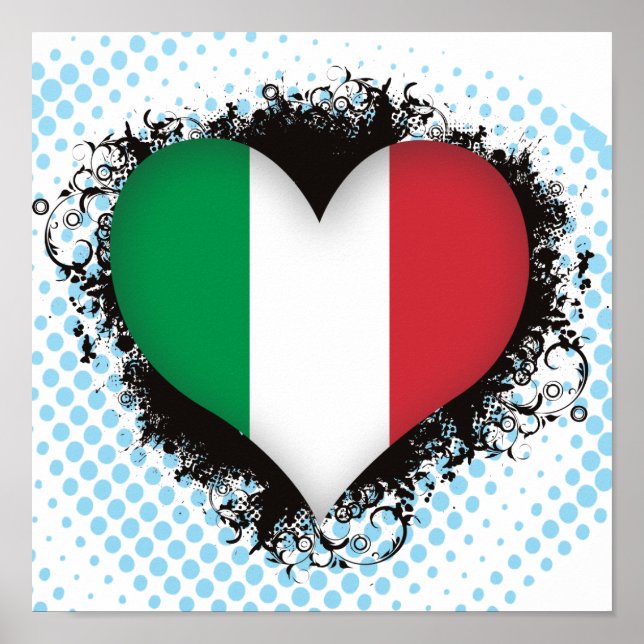 Vintag I Liebe Italien Poster (Vorne)