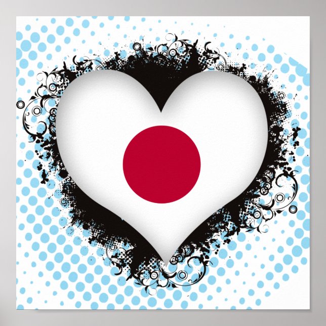 Vintag I Liebe Japan Poster (Vorne)