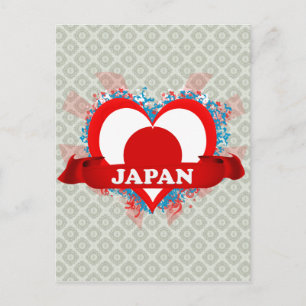 Vintag I Liebe Japan Postkarte