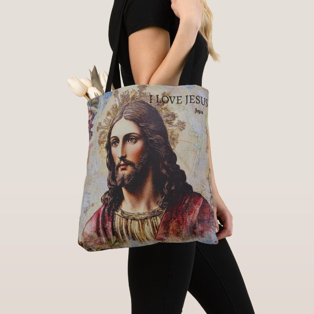 Vintag I Liebe Jesus Personalisierter Name (Von Nahem)