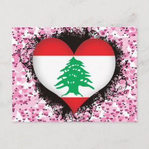 Vintag I Liebe Libanon Postkarte