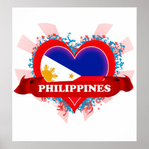 Vintag I Liebe Philippinen Poster