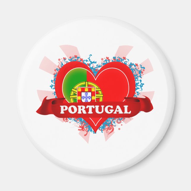 Vintag I Liebe Portugal Magnet (Vorne)